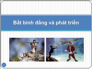 Giáo trình Bất bình đẳng và phát triển