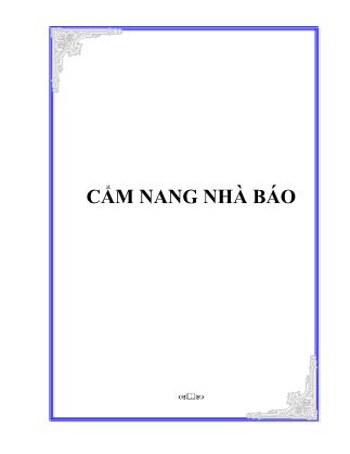 Giáo trình Cẩm nang nhà báo