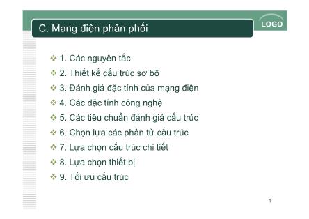 Giáo trình Chuẩn trong thiết kế và thi công các công trình điện - Chương 3: Cấu trúc lưới phân phối