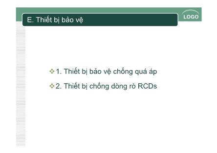 Giáo trình Chuẩn trong thiết kế và thi công các công trình điện - Chương 3e: Thiết bị bảo vệ