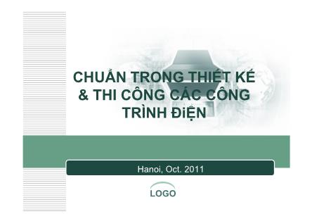 Giáo trình Chuẩn trong thiết kế và thi công các công trình điện - Chương 1: Tổng quan về thiết kế và thi công các công trình điện