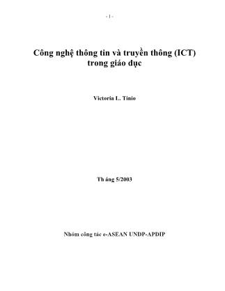 Giáo trình Công nghệ thông tin và truyền thông (ICT) trong giáo dục