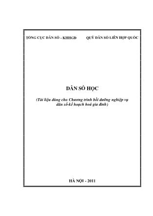 Giáo trình Dân số học