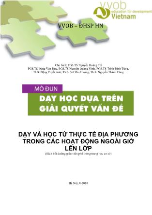 Giáo trình Dạy học dựa trên giải quyết vấn đề