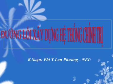 Giáo trình Đường lối xây dựng hệ thống chính trị - Phí Thị Lan Phương