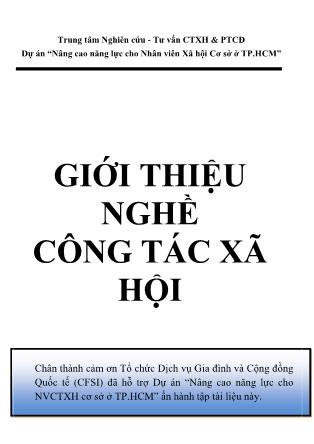 Giáo trình Giới thiệu nghề công tác xã hội (Bản đẹp)