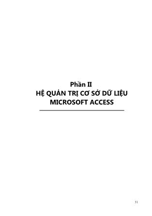 Giáo trình Hệ quản trị cơ sở dữ liệu Microsoft Access