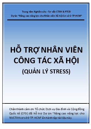 Giáo trình Hỗ trợ nhân viên công tác xã hội (quản lý stress)