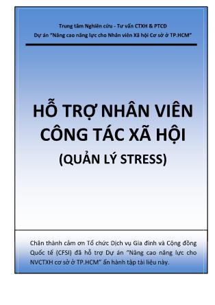 Giáo trình Hỗ trợ nhân viên Công tác xã hội