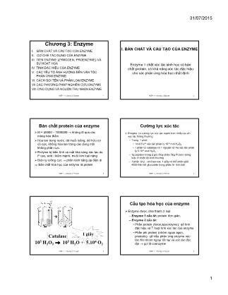 Giáo trình Hóa sinh - Chương 3: Enzyme - Phạm Hồng Hiếu