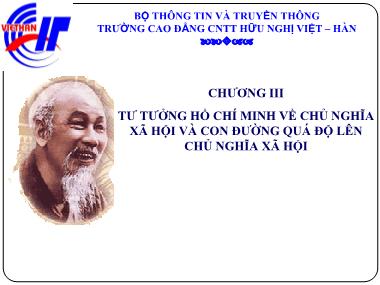 Giáo trình Học phần tư tưởng Hồ Chí Minh - Chương 3: Tư tưởng Hồ Chí Minh về chủ nghĩa xã hội và con đường quá độ lên chủ nghĩa xã hội