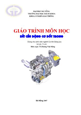 Giáo trình Kết cấu động cơ đốt trong - Dương Việt Dũng