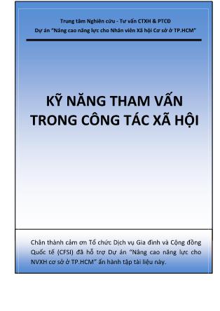 Giáo trình Kĩ năng tham vấn trong công tác xã hội