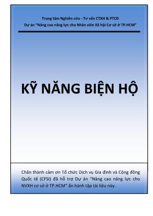 Giáo trình Kỹ năng biện hộ