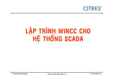 Giáo trình Lập trình WinCC cho hệ thống Scada