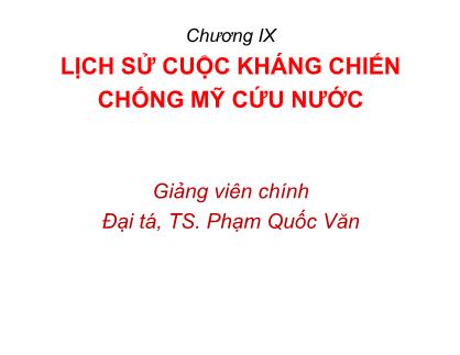 Giáo trình Lịch sử cuộc kháng chiến chống mỹ cứu nước - Phạm Quốc Văn