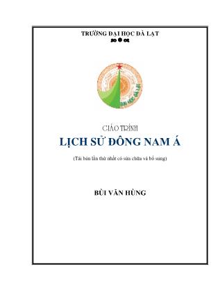 Giáo trình Lịch sử Đông Nam Á - Bùi Văn Hùng