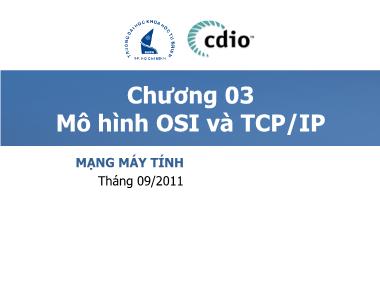 Giáo trình Mạng máy tính - Chương 3: Mô hình OSI và TCP/IP