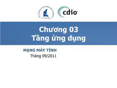 Giáo trình Mạng máy tính - Chương 3: Tầng ứng dụng