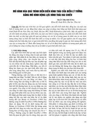 Giáo trình Mô hình hóa quá trình diễn biến hình thái cửa biển lý tưởng bằng mô hình động lực hình thái hai chiều - Trần Thanh Tùng