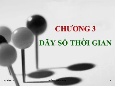 Giáo trình Nguyên Lý Thống Kê - Chương 3: Dãy số thời gian - Hoàng Thu Hương