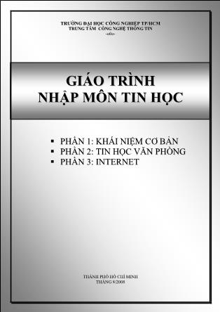 Giáo trình nhập môn Tin học - Phần 1: Khái niệm cơ bản