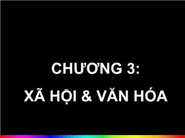 Giáo trình Nhập môn Xã hội học - Chương 3: Xã hội và văn hóa