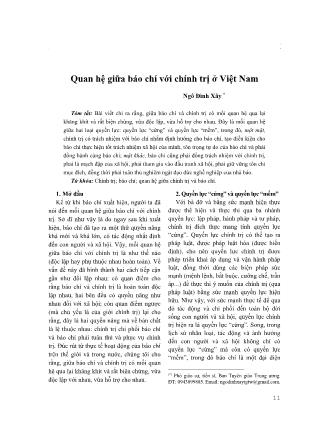 Giáo trình Quan hệ giữa báo chí với chính trị ở Việt Nam - Ngô Đình Xây