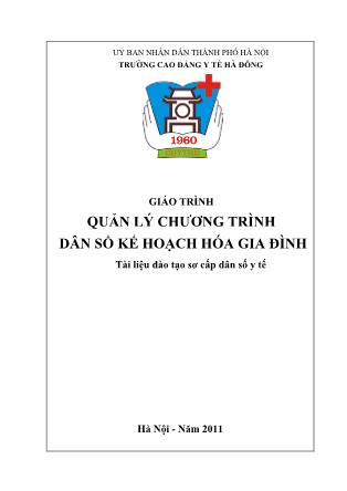 Giáo trình Quản lý chương trình dân số kế hoạch hóa gia đình