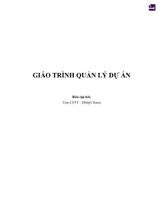 Giáo trình Quản lý dự án (Bản đẹp)