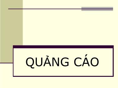 Giáo trình Quảng cáo sáng tạo (Chuẩn kiến thức)