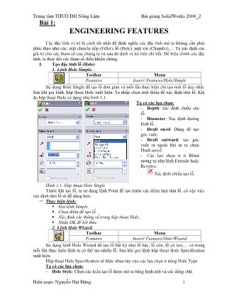 Giáo trình SolidWorks 2008 (Phần 2)