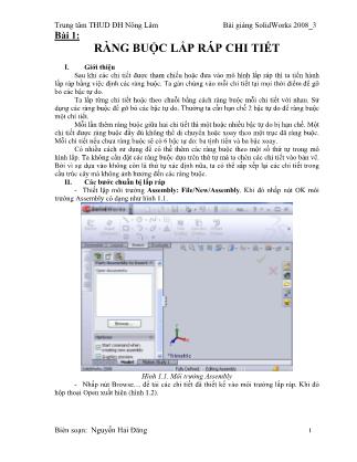 Giáo trình SolidWorks 2008 (Phần 3)