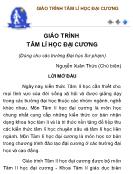 Giáo trình Tâm lý học đại cương (Phần 1)