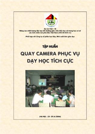 Giáo trình Tập huấn quay camera phục vụ dạu học tích cực