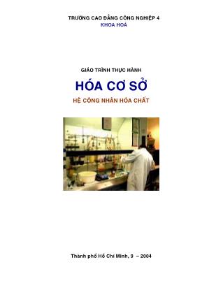 Giáo trình Thực hành Hóa cơ sở Hệ công nhân hóa chất