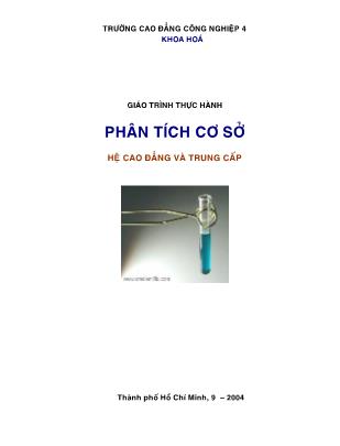 Giáo trình Thực hành Phân tích cơ sở (Phần 1)