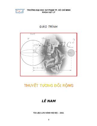 Giáo trình Thuyết tương đối rộng - Lê Nam