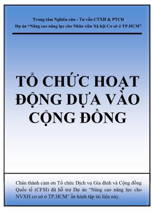 Giáo trình Tổ chức hoạt động dựa vào cộng đồng (Bản đẹp)