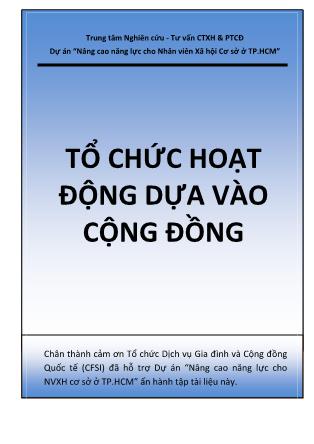 Giáo trình Tổ chức hoạt động dựa vào cộng đồng