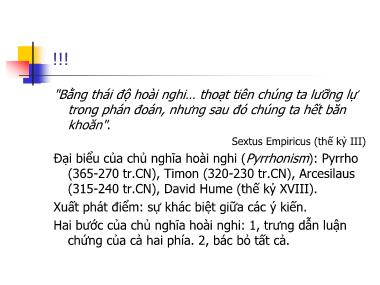 Giáo trình Triết học - Chương 13: Ý thức xã hội