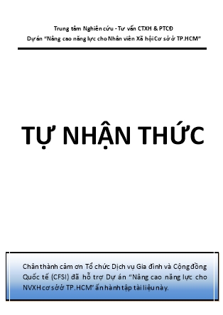 Giáo trình Tự nhận thức (Bản đẹp)