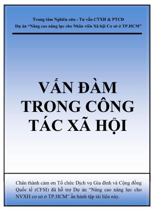 Giáo trình Vấn đàm trong công tác xã hội (Bản đẹp)