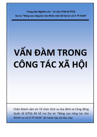 Giáo trình Vấn đàm trong công tác xã hội