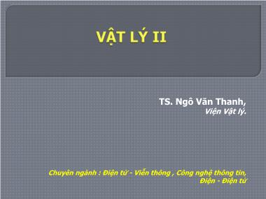 Giáo trình Vật lý 2 - Chương 10: Chất rắn và bán dẫn - Ngô Văn Thanh