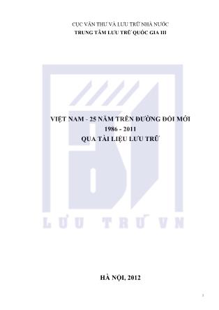 Giáo trình Việt Nam-25 năm trên đường đổi mới 1986-2011 - Vũ Thị Minh Hương