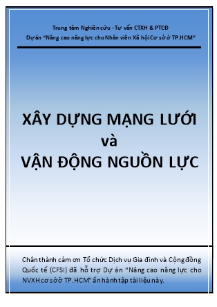 Giáo trình Xây dựng mạng lưới và vận động nguồn lực (Bản đẹp)