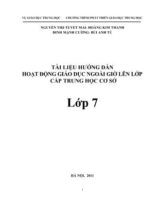 Tài liệu hướng dẫn hoạt động giáo dục ngoài giờ lên lớp cấp trung học cơ sở