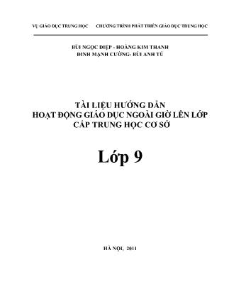 Tài liệu hướng dẫn hoạt động giáo dục ngoài giờ lên lớp cấp trung học cơ sở Lớp 9