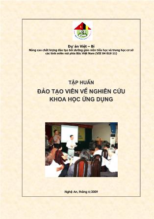 Tài liệu tập huấn đào tạo viên về nghiên cứu khoa học ứng dụng